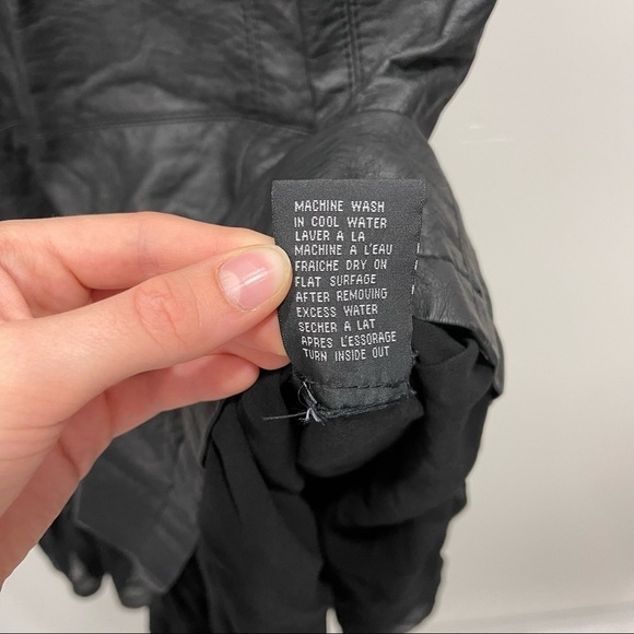 Tripp NYC Faux Leather Tulle Mini Dress Black Medium - Picture 9 of 9